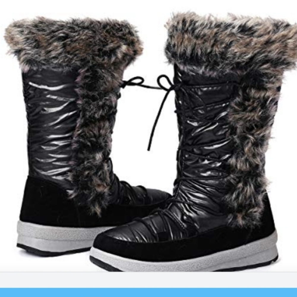 NEW Gracosy Winter Snow Boots for Women, MidCalf Boot Waterproof Fully Fur Lined